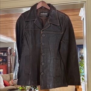 Men's Dark Brown Leather Jacket